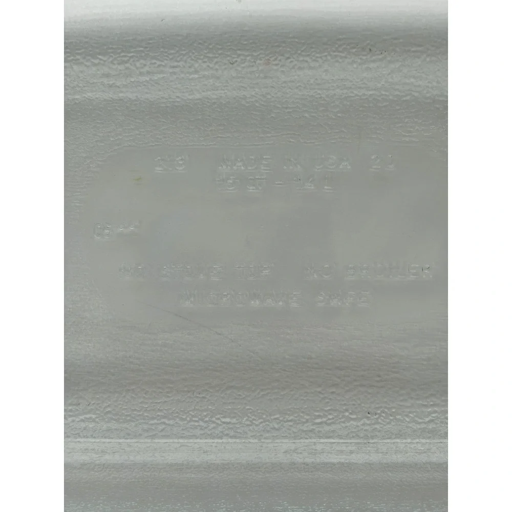 Vintage Pyrex 213 Clear Glass Loaf Baking Dish Easy Grab Handles USA MCM